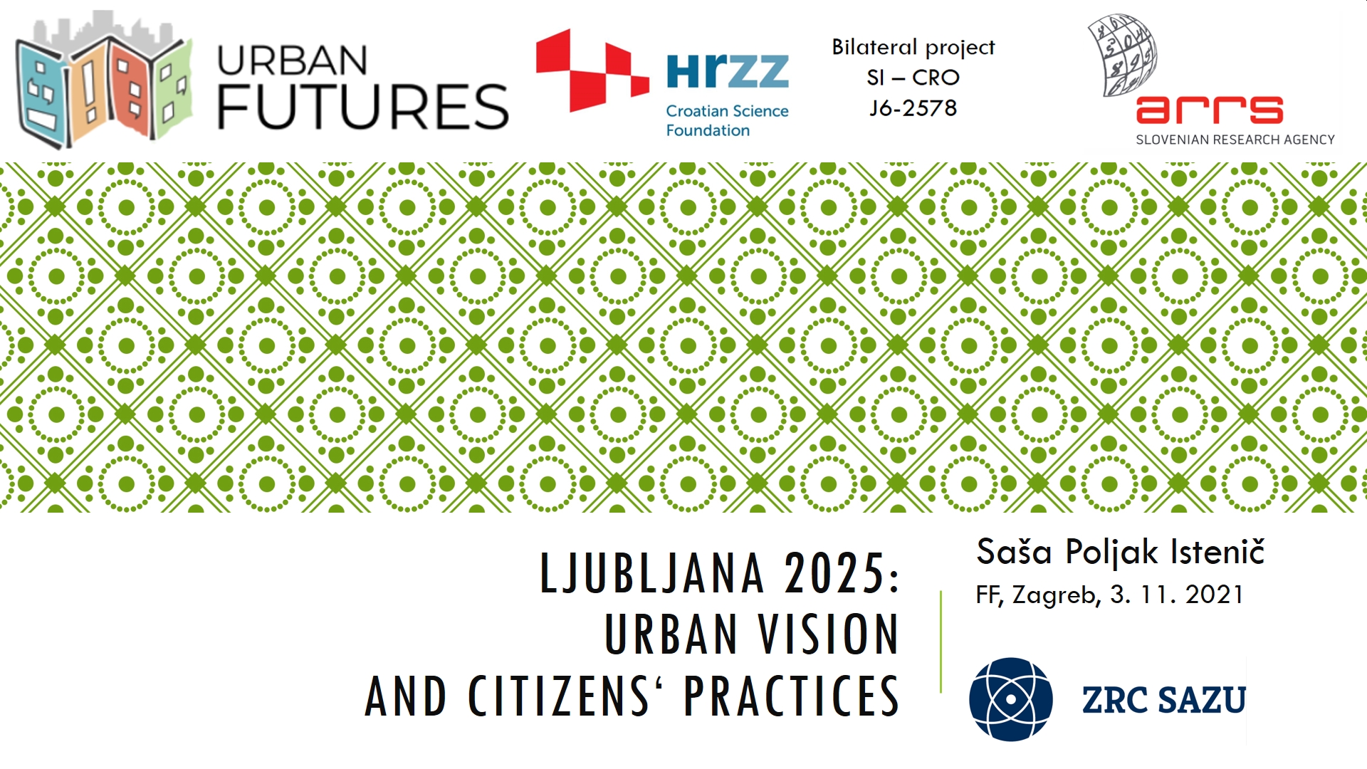 Predavanje u okviru kolegija Urbana antropologija – Ljubljana 2025